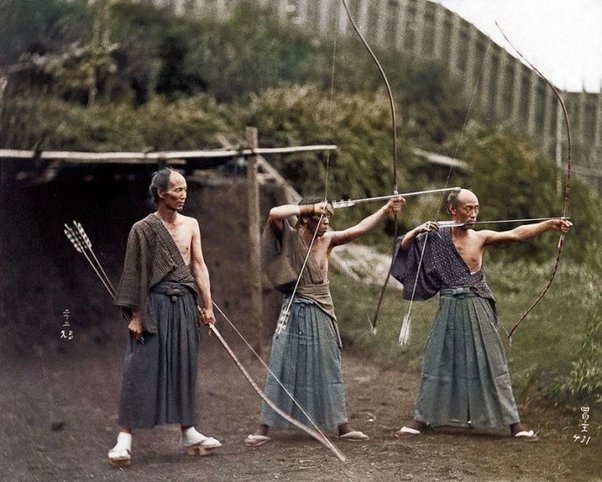 Japanese archers in training, in 1860.